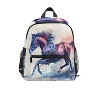 Sac À Dos Magnifique Aquarelle Représentant Un Cheval Au Galop Sac A Dos Scolaire Classique Cartable Scolaire Loisir Rucksack pour Travail Randonnée Camping