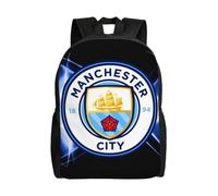Sac à dos Manchester City FC pour adolescent, cartable en toile, sac à dos pour ordinateur portable, unisexe - HXN2383 Noir