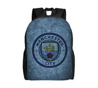 Sac à dos Manchester City FC pour adolescent, cartable en toile, sac à dos pour ordinateur portable, unisexe - HXN2381 Noir