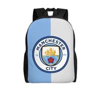 Sac à dos Manchester City FC pour adolescent, cartable en toile, sac à dos pour ordinateur portable, unisexe - HXN2376 Noir