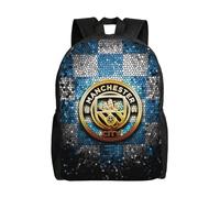 Sac à dos Manchester City FC pour adolescent, cartable en toile, sac à dos pour ordinateur portable, unisexe - HXN2377 Noir