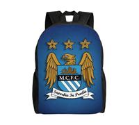 Sac à dos Manchester City FC pour adolescent, cartable en toile, sac à dos pour ordinateur portable, unisexe - HXN2378 Noir