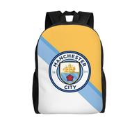 Sac à dos Manchester City FC pour adolescent, cartable en toile, sac à dos pour ordinateur portable, unisexe - HXN2379 Noir