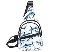 Sac à dos marin en forme d'espadon pour voyage, sport, course à pied, randonnée, Multicolore 01., 11.8x7x1.5in/30x18x4cm