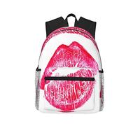 Sac À Dos Marque des Lèvres À Baiser Sac A Dos Scolaire Classique Rucksack Durable Cartables pour Travail Camping École