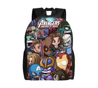 Sac à dos Marvel en toile unisexe pour adolescent, cartable, carnet de notes, HXN2366 Noir