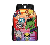 Sac à dos Marvel en toile unisexe pour adolescent, cartable, carnet de notes, HXN2374 Noir