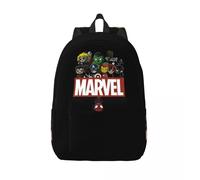 Sac à dos Marvel Hero pour élèves du primaire, du secondaire, du collège, en toile, pour adolescents, pour voyage Noir