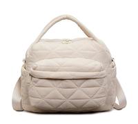 Sac à dos matelassé en nylon pour femme avec sangle réglable pour voyage, rendez-vous, shopping, blanc, 400*350*110mm/15.75*13.78*4.33" (The shoulder straps are not adjustable.)