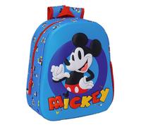 Sac À Dos Maternelle 3d Mickey Mouse 33 Cm Ajustable Bleu / Rouge / Blanc TU