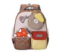 Sac à dos maternelle cartoon format résistant usage quotidien et loisirs design unisexe pratique pour école et finition confort léger style polyvalent pour petits aventuriers (Brown, One Size)