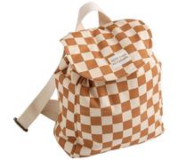 Sac à dos maternelle en coton imprimé damier