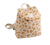 Sac à dos maternelle en gaze de coton léopard ecru/rose TU