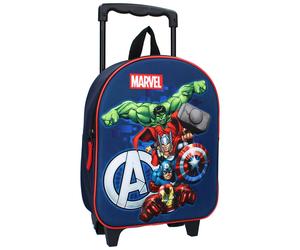 Sac À Dos Maternelle Garçon Avec Roulettes Avengers Marvel 32 Cm - Trolley Enfant Bleu Marine TU