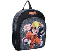 Sac À Dos Maternelle Garçon Imprimé Naruto En Tissu Résistant Noir / Gris TU