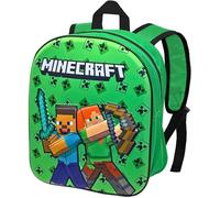 Sac à Dos Maternelle Garçon Motif Minecraft 3D (31x26x11 cm) - Petit Cartable Polyester pour Crèche et École (3-7 Ans)