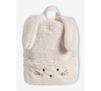 VERTBAUDET Sac à dos maternelle Lapinou en imitation fourrure écru TU
