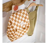 Sauthon Sac à dos maternelle Petit Chou en coton imprimé damier – Caramel TU