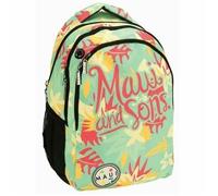 Sac à dos - MAUI & SONS - Summer Flower - 48 CM - 2 Compartiments - Mixte - Noir
