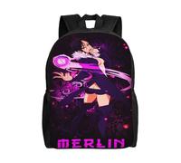 Sac à dos Merlin Anime, sac de voyage imprimé en 3D, sac à dos décontracté - SYS143 Noir