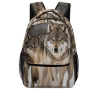 Sac À Dos Meute De Loups Sac A Dos Scolaire Loisir Cartables Durable Rucksack pour Randonnée Travail Voyages
