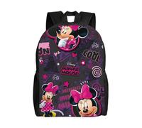 Sac à dos Mickey Mouse pour adolescent, cartable en toile, sac à dos pour ordinateur portable, unisexe - HXN1921 Noir