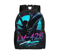 Sac à dos mignon Alien vs Predator pour le camping, sac à dos animé, sac pour ordinateur portable-LDYH335 Noir