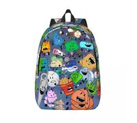 Sac à dos mignon BFDI Inanimate Battle for Dream Island avec poche, sac à dos de travail pour etudiant, sac à bandoulière pour hommes et femmes Noir