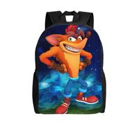 Sac à dos mignon Crash Bandicoot pour le travail, sac à dos animé, sac pour ordinateur portable-LDYH214 Noir