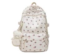 Sac À Dos Mignon De Fraises - Sac À École De Filles Pour L'organisation | Construction En Nylon De Bonne Qualité Avec Sangles Réglables, Correspond Aux Magazines A4, Tablette, Pour L'université, Les V