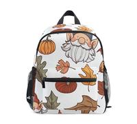 Sac à dos mignon de nains d'automne pour tout-petits garçons filles petit sac à dos de voyage avec étiquette de nom pour enfants, Gnomes d'automne mignons de dessin animé, Medium, Sacs à dos mignons