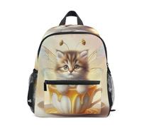 Sac à dos mignon en forme de chaton d'abeille pour tout-petits, garçons et filles, petit enfant, Mignon chaton abeille, Medium, Sacs à dos cool imprimé football