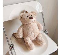 Sac à dos mignon et en peluche d'ours rigolo, sac à dos de dessin animé mignon, sac à dos à fermeture éclair en peluche, le meilleur sac à dos pour sortir et prendre des photos CartoonPolyester