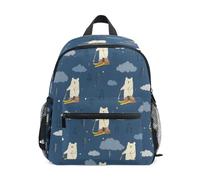 Sac à dos mignon motif ours blanc pour tout-petit, sac à dos pour garçon, sac à dos préscolaire, sac d'école maternelle, sac de voyage pour fille