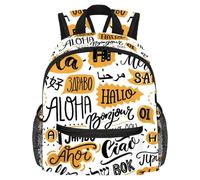 Sac à dos mignon pour enfant - Sac à dos moderne pour enfants d'âge préscolaire, école, filles et petits enfants Jaune lion, Multicolore 15., 25.4x10x30 CM/10x4x12 in