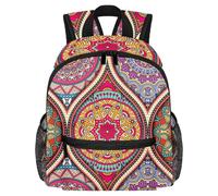 Sac à dos mignon pour enfant - Style indien Mandala Bohême Sac moderne pour enfants pour l'école maternelle, l'école, les filles et les petits enfants, Multicolore 9., 25.4x10x30 CM/10x4x12 in