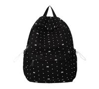 Sac à dos mignon pour l'école Grande capacité, imprimé nœuds et pois pour | Sacs à dos esthétiques multipoches pour , casual, pique-nique, randonnée, court séjour, shopping, au