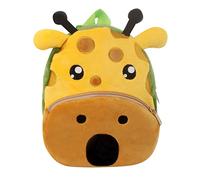 Sac à dos mignon pour tout-petits garçons zoo animal peluche petit sac à bandoulière enfants crèche maternelle sac de voyage Noël anniversaire pour enfants de 1 à 3 ans sac banane pour enfants, b