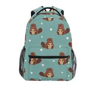 Sac À Dos Mignon Vert Castor Cartable Scolaire Pour Travail | Rucksack classique Sac a Dos Scolaire Pour Voyages