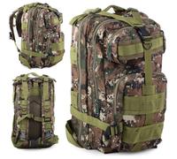 Sac à dos militaire BW de randonnée, sac à dos de combat vert Woodland numérique, sac à dos de trekking, camping, Bundeswehr 30L