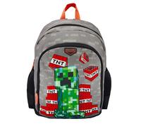 Sac à dos MINECRAFT Creeper 2 compartiments gris
