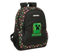 Safta Sac à dos scolaire Minecraft – confortable, polyvalent, résistant – 32x16x44 cm