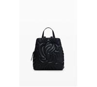 Desigual Sac à dos mini Curie Sumy femme – polyuréthane, imprimé coloré, détails cuir – Noir