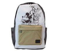 Sac Ã dos mini nylon Loungefly Ãa - Full-Size Mickey and Friends Canvas Gris 30x13x46 cm