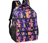 Sac à dos minimaliste avec doublure en peau de pêche pour adolescents de 7 à 18 ans, Jolis dragons colorés pour enfants, Small, Sac à dos