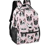 Sac à dos moderne avec doublure en peau de pêche pour adolescents de 7 à 18 ans, I Love Frenchies, Small, Sac à dos