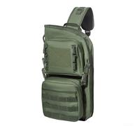 Sac à dos modulaire à une épaule pour l'entraînement en plein air avec sangle MOLLE et points de fixation latéraux pour arche (vert)