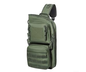 Sac à dos modulaire à une épaule pour l'entraînement en plein air avec sangle MOLLE et points de fixation latéraux pour arche (vert)