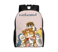 Sac à dos Mofusand pour adolescent, cartable en toile, sac à dos pour ordinateur portable, unisexe - HXN4694 Noir