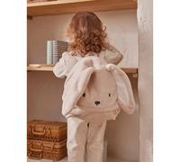 NOUKIE'S - Sac à dos Veloudoux - A partir de 10 mois - Bretelles ajustables - Cadeau de naissance - Moka le lapin